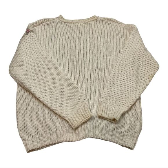 Needles & Yarn Women's Cardigan Sweater Ivory Floral Embroidered Size Medium - Picture 8 of 14